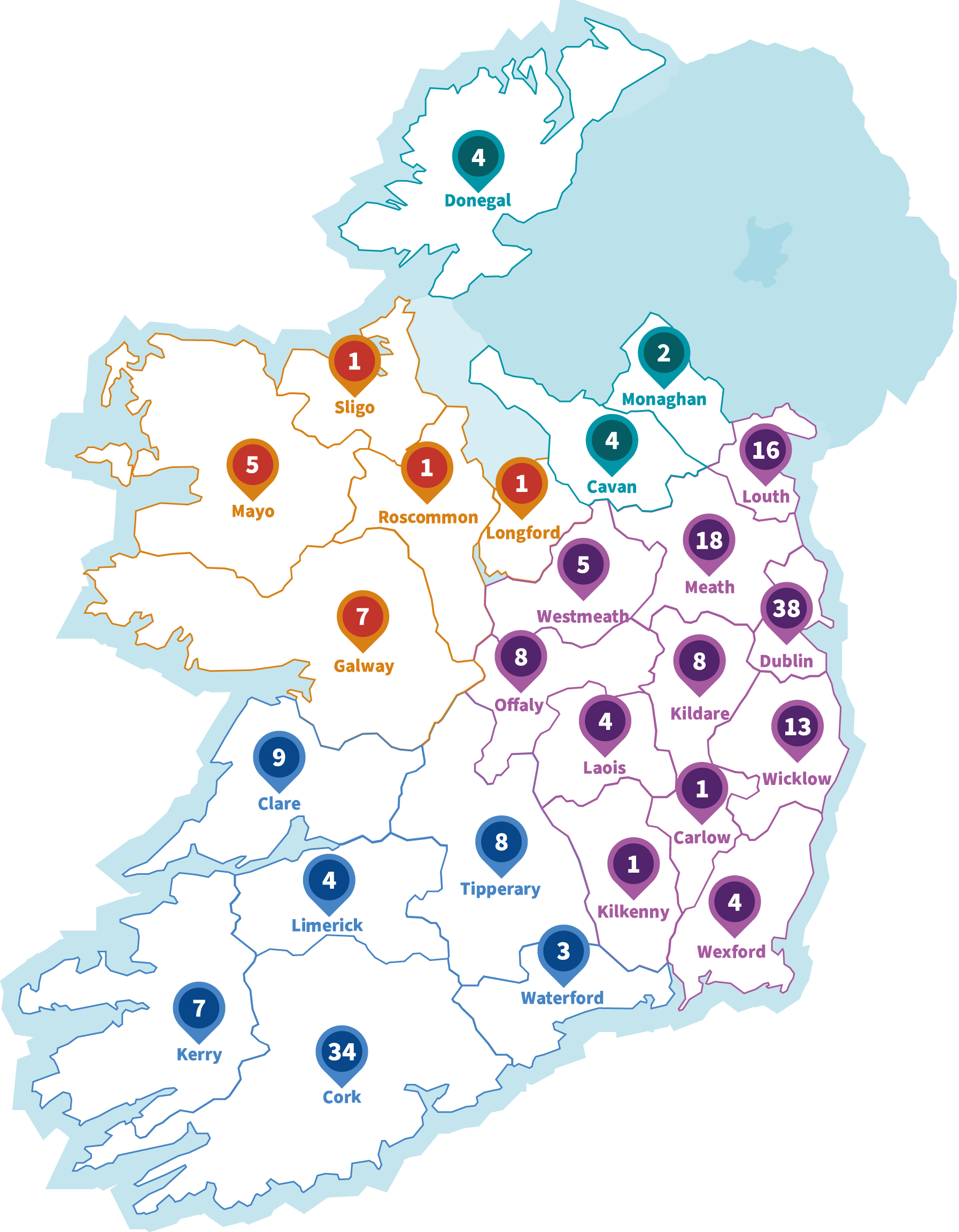 Map of Ireland